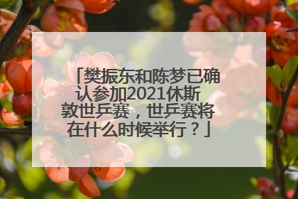 樊振东和陈梦已确认参加2021休斯敦世乒赛，世乒赛将在什么时候举行？