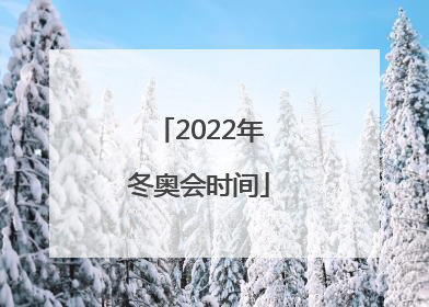 2022年冬奥会时间